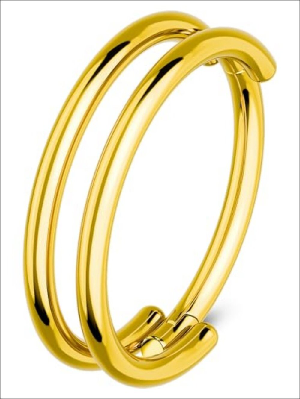OUFER 20G Double Rows Hoop Nose Ring 316L Surgical Steel Hinged Segment